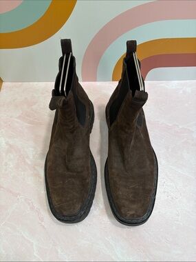 Officine Creative St Moritz Brown Suede Chukka Boots w/Black Lug Sole Italy 41